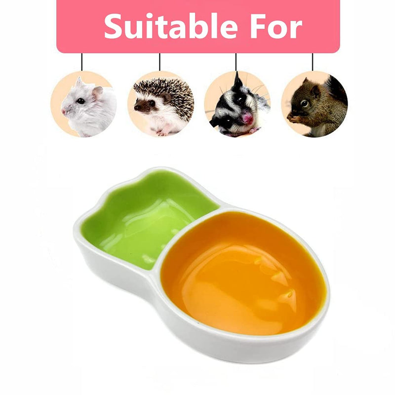 Hamster Food Bowl - Ceramic Small Animals Food Dish and Water Bowl Chew Resistant Food Bowls Water Feeder for Hamster Rat Hedgehog Gerbil Mice Squirrel Sugar Glide Birds Small Carrot - BeesActive Australia