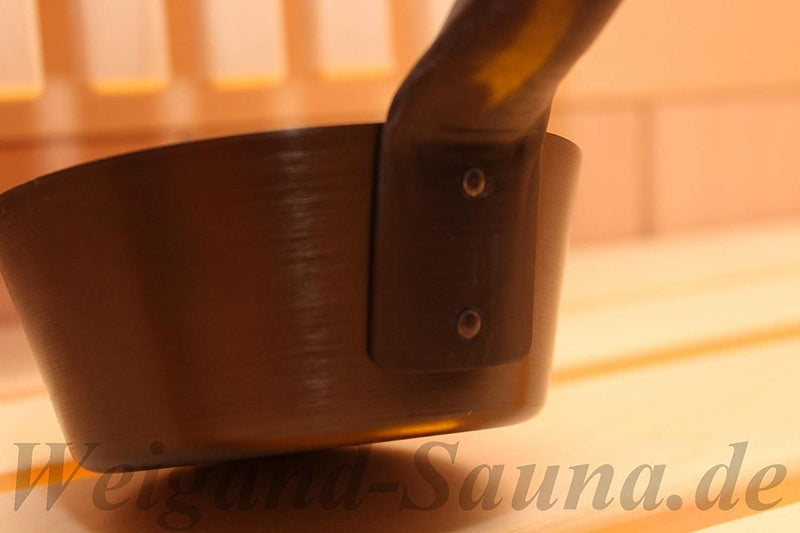 Rento - Design Sauna ladle - Aluminium and heat treated bamboo, tar brown, 43 cm [215765] Charcoal - BeesActive Australia