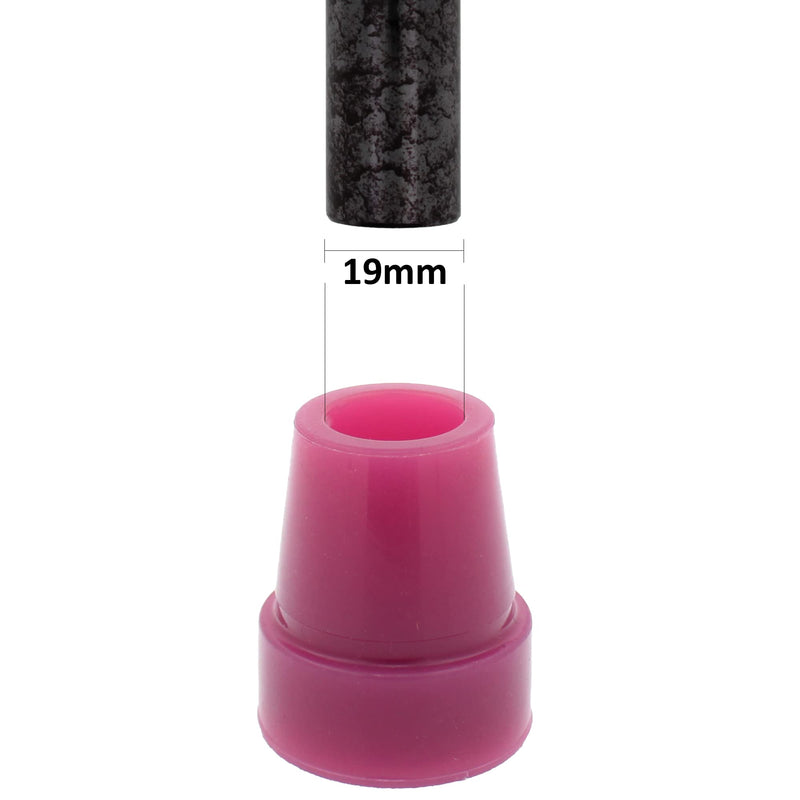 2Pcs: 19mm 3/4" Glow in the Dark Rubber Ferrules For Walking Sticks - Purple - by Lifeswonderful - BeesActive Australia