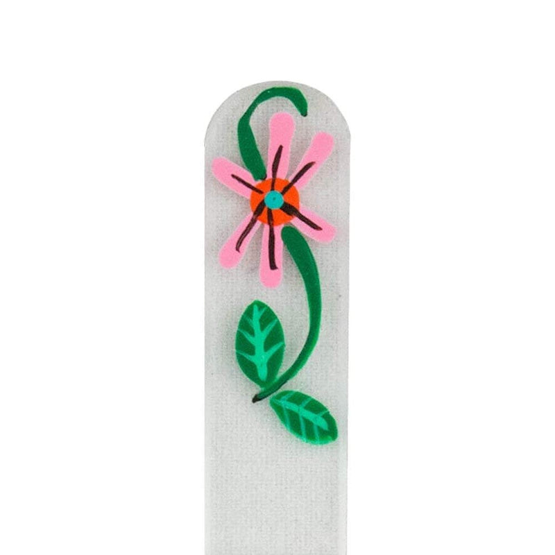 Vintage Flower Hand Painted Genuine Czech Republic Crystal Nail File with Matching Acrylic Case - Medium - BeesActive Australia