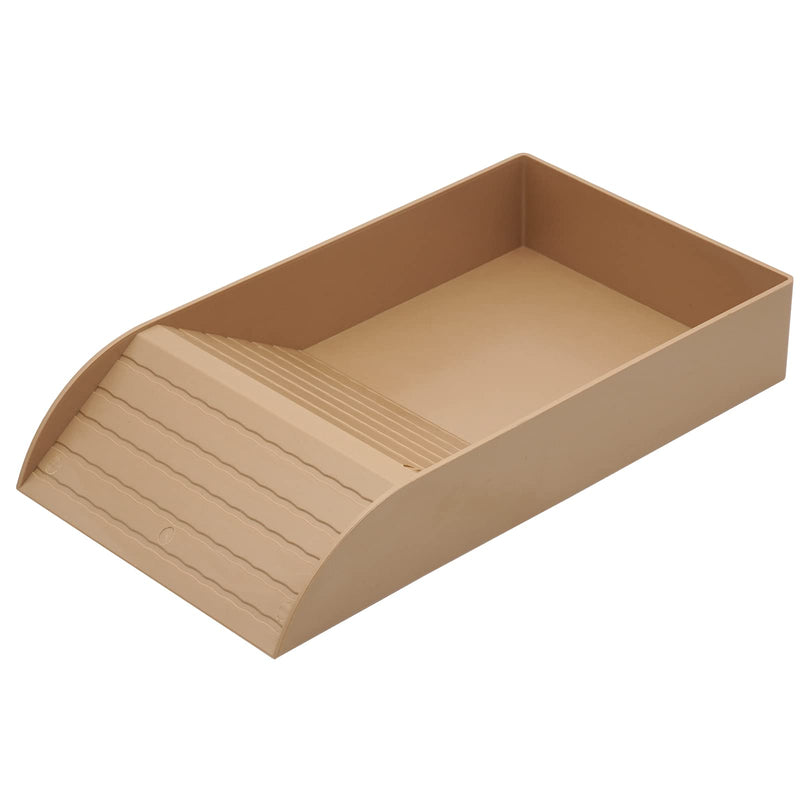 KHEARPSL Reptile Feeding Bowl with Ramp and Basking Platform Large Tortoise Ramp Bowl Turtle Bath Reptile Water Bowl Dish Corner Bowl brown - BeesActive Australia