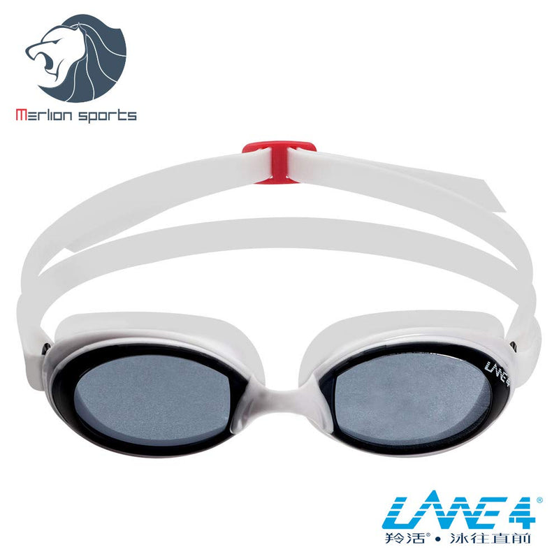 LANE4 Junior Swim Goggle A328 for Children IE-32855 Smk/Wht - BeesActive Australia