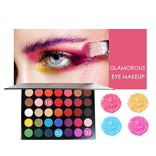 Color Studio Press Power 35 Shades Shimmer Matte Eyeshadow Waterproof Long Lasting Professional Makeup Shadows Pallets Eye… 35 color - BeesActive Australia
