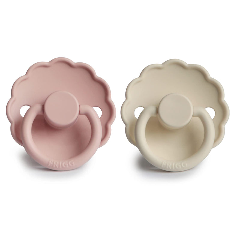 FRIGG Daisy SilkySoft Silicone Baby Pacifier | Made in Denmark | BPA-Free (Blush/Cream, 6-18 Months) Blush/Cream - BeesActive Australia