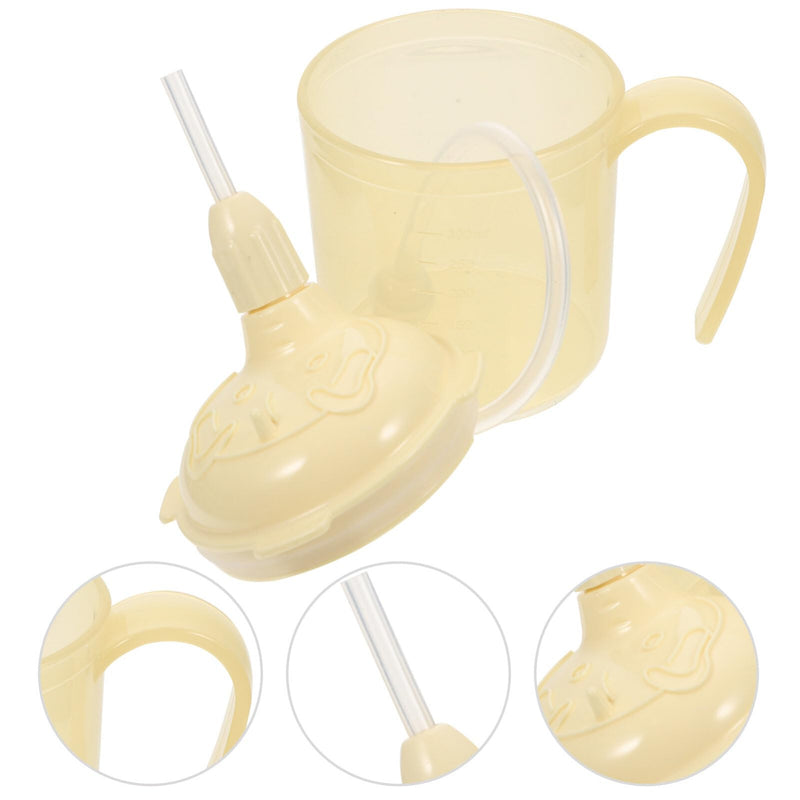 Healvian Nursing Cup Adult Sippy Cup Drinking Cups with Lids Adult Sippy Cup for Elderly Spill Proof Elderly Drinking Cups Spill Proof Cups for Adults Handicapped Accessories Adult Cup Feed Beige 13.5X8X8CM - BeesActive Australia