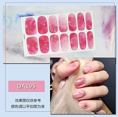 WOKOTO 12 Sheets Glitter Nail Art Stickers With 1Pc Nail File Adhesive Nail Polish Wraps Strips Manicure Accessories For Women KIT3 - BeesActive Australia