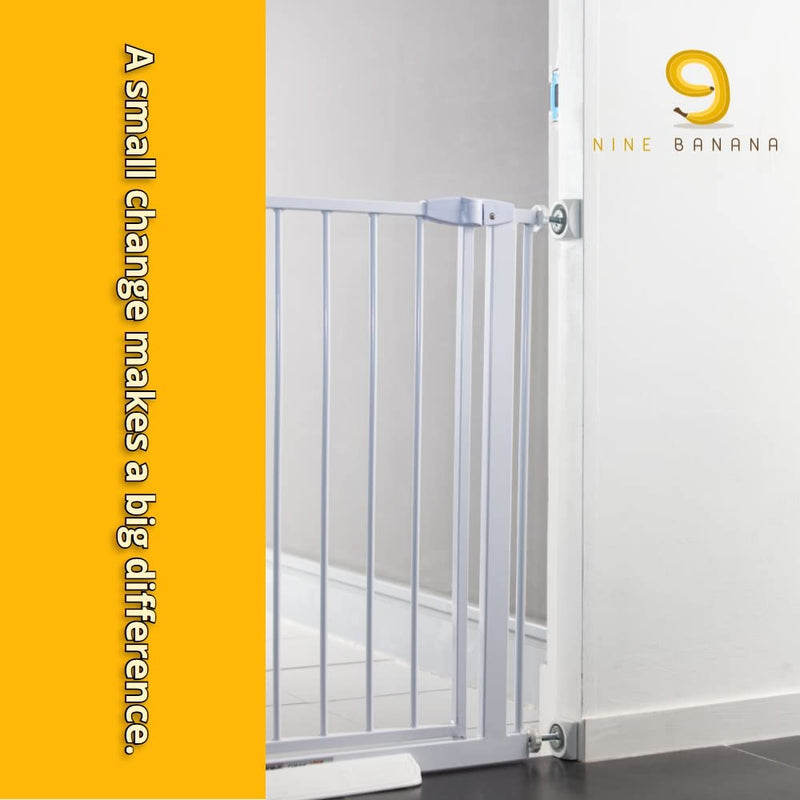 NINE BANANA 1st Nonslip Sturdy & Stylish Matte White Square Baby Gate Wall Protector (4 Pack x 1Set) - Safety Wall Pads for Child Dogs Pet Gates, Doorways, Stairs, Baby Gates with Door 4 Count (Pack of 1) - BeesActive Australia