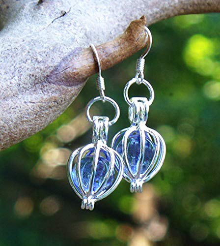 Recycled Antique Purple Medicine Bottle Drop Earrings - BeesActive Australia