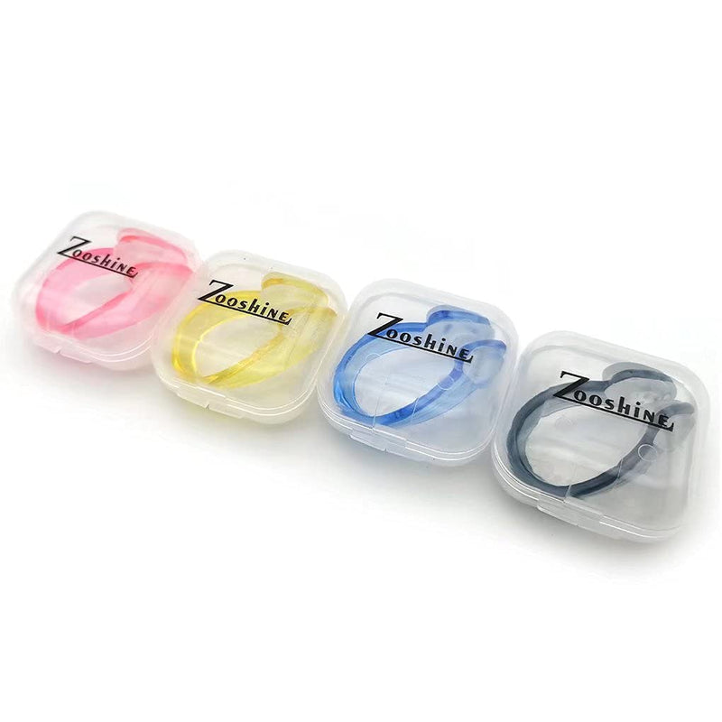 Zooshine Set of 4 Waterproof Anti-Slip Swimming Nose Clips Nose Plugs for Swimming Swimming Nose Clips for Adults Kids - BeesActive Australia
