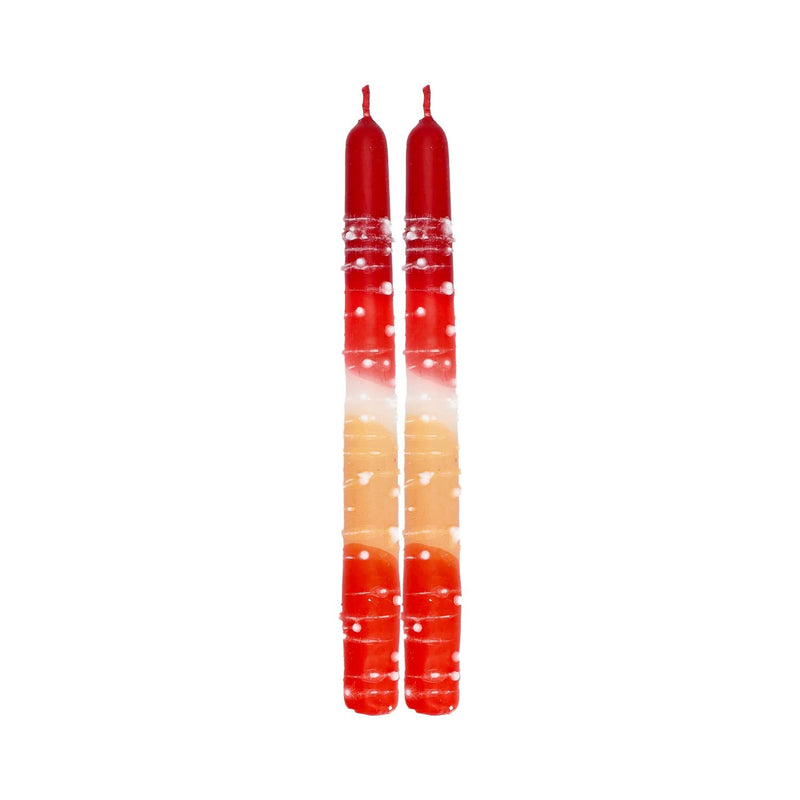 SHALHEVET LIGHT Safed Candle Company Hand Dipped Taper Shabbat Candles Box Set Made in Israel (Sun Orange White Orange) Sun Orange White Orange - BeesActive Australia