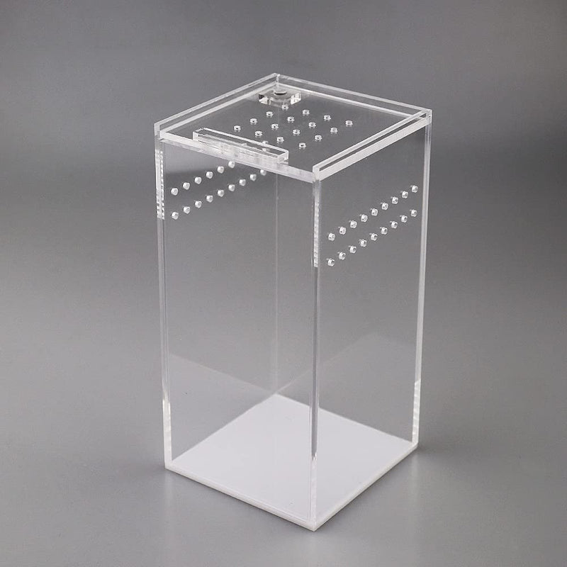 NANEEZOO Magnetic Acrylic Case, 2.9x2.9x6 Inch Nano Arboreal Tarantula Enclosure Reptile Habitat Terrarium Breeding Box for Spider Scorpion Sling Isopods Lizards Invertebrates Insect Mantis - BeesActive Australia