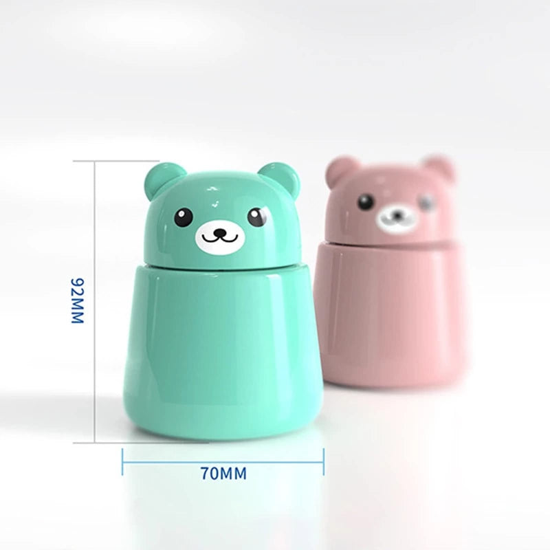 Pill Grinder, Cute Bear Portabl Pill Pulverizer Pill Crusher Medicine Tablet Grinder Container Storage Box (Pink) Pink - BeesActive Australia