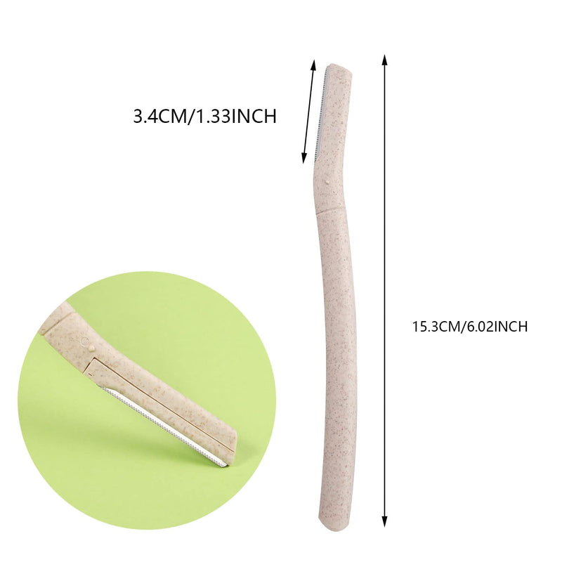 6PCS Dermaplaning Blades for Face, WheatStraw Eyebrow Razor Face Peach Fuzz Remover Face Razors for Women 6pcs - BeesActive Australia