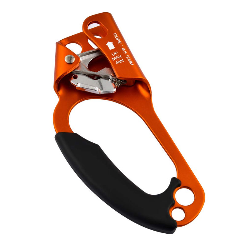Paliston Climbing Hand Ascender for Rock Climbing Arborist (Right and Left) for 8~12 mm Rope Left - Orange - BeesActive Australia