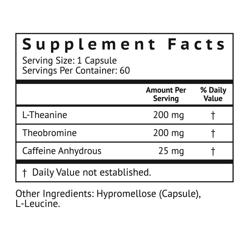 VitaMonk Low Dose Caffeine and Theanine - L Theanine Caffeine Pills - Microdose of L-theanine Caffeine Capsules - Time Release Caffeine Supplements - Caffeine L Theanine Pills - No Jitters - 60 Caps - BeesActive Australia