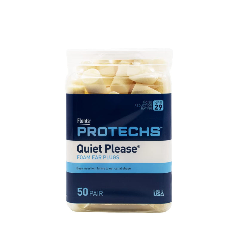 Flents Ear Plugs, 50 Pair, Ear Plugs for Sleeping, Snoring, Loud Noise, Traveling, Concerts, Construction, & Studying, NRR 29 50 Pair Plugs - BeesActive Australia