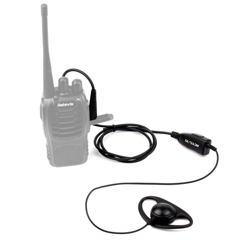 [AUSTRALIA] - Retevis 2 Way Radio Earpiece with Mic 2 Pin D-Type Walkie Talkie Earpiece for Baofeng 888S UV-5R UV-82 Retevis H-777 RT21 RT22 Two Way Radios (1 Pack) 