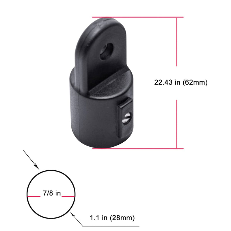 SUNOOM Boat Bimini Top Eye End 7/8 Inch,Black Nylon Cover Cap Eye End,Marine Bimini Top Fittings,Awning Hardware,Accessories,Used for Kayak,Canoe,Marine Boat,Pack of 4 - BeesActive Australia