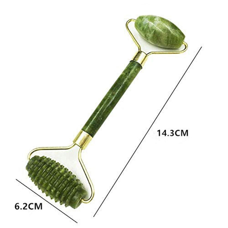 Emerald Facial Roller Massager Anti-wrinkle and relieve edema, facial ridged roller natural Xiuyan jade rejuvenates the skin - BeesActive Australia