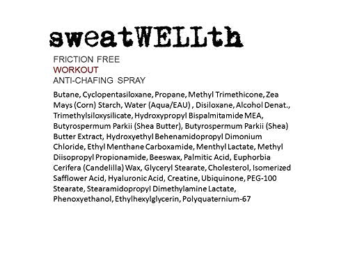 sweatWELLth Friction Free Anti-Chafing Spray for Fitness Activities, Surfing, Running, Cycling, Swimming, 3.3 oz - BeesActive Australia