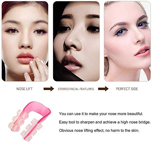 Glamza Silicone Nose Shaper - For a Slimmer, Thinner Nose Bridge - Pink Nose Straightener Lifter Tool - BeesActive Australia