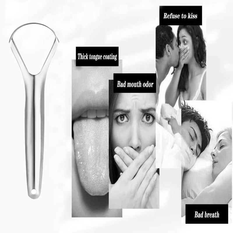 Tongue Scraper Stainless Steel, Tongue Cleaner, Fresh Breath Care Scraper, Great for Oral Care - BeesActive Australia
