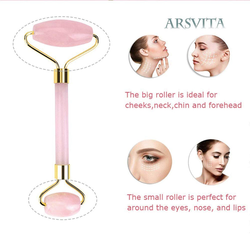 Arsvita Natural Jade Roller for Face, Facial Skin Massager, Aging Wrinkles Tool of Premium Authentic Himalayan Jade Stone - BeesActive Australia