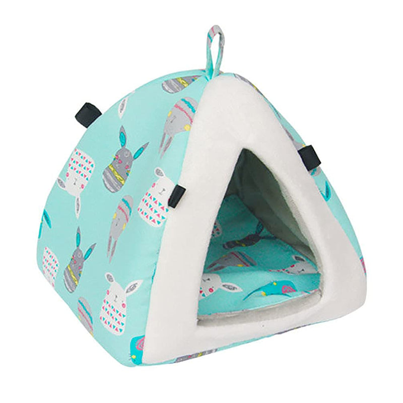 Keersi Warm Bird Nest Tent Hammock for Parrot Parakeet Cockatiel Conure Cockatoo African Grey Amazon Budgie Lovebird Finch Canary Hamster Gerbil Rat Chinchilla Guinea Pig Squirrel Hedgehog Cage Toy S Blue - BeesActive Australia
