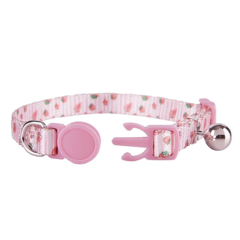 Ewinoom Adjustable Cat Collars Pack of 2 Breakaway Floral Cute Cat Collar with Bell for Female Kitten Neck 7.5"-11.4" Floral Pink + Purple - BeesActive Australia
