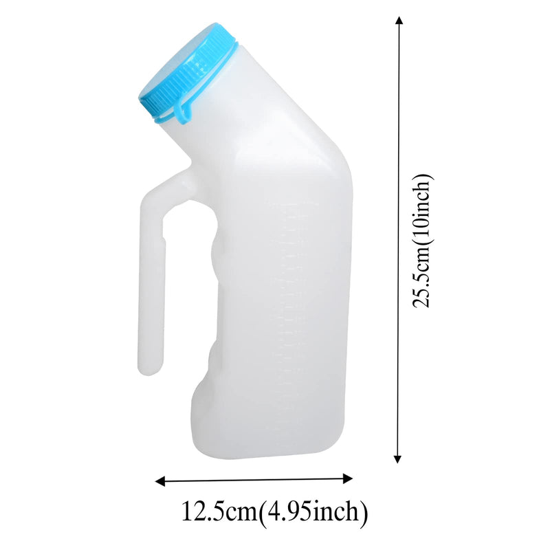 Tovee Men Urinal Glow in The Dark,1000ml Thick Pee Bottles with Lid,Spill Proof Urinal Bottle for Car,Hospital,Elderly & Incontinence 1 Pack - BeesActive Australia