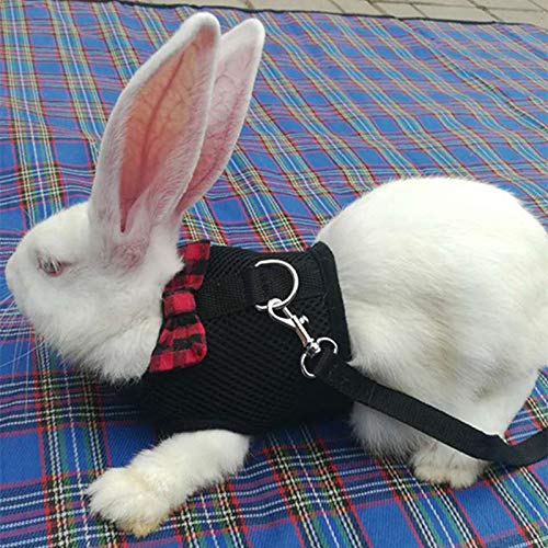 Multipurpose Rabbits Hamster Vest Harness with Leash Bunny Mesh Chest Strap Harnesses Ferret Guinea Pig Small Animals Pet Accessories Blue S - BeesActive Australia