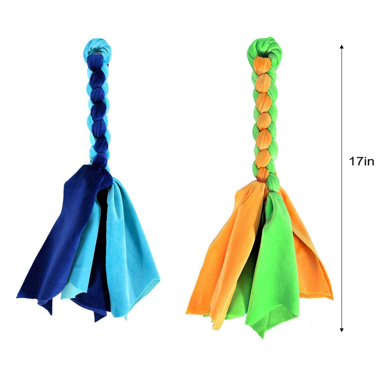 GoodsBeauty Interactive Dog Toys - Extendable Flirt Pole with 2pcs Braided Rope Tugs for Dog Outdoor Entertainment, Train and Exercise, Black, Size L new blue - BeesActive Australia