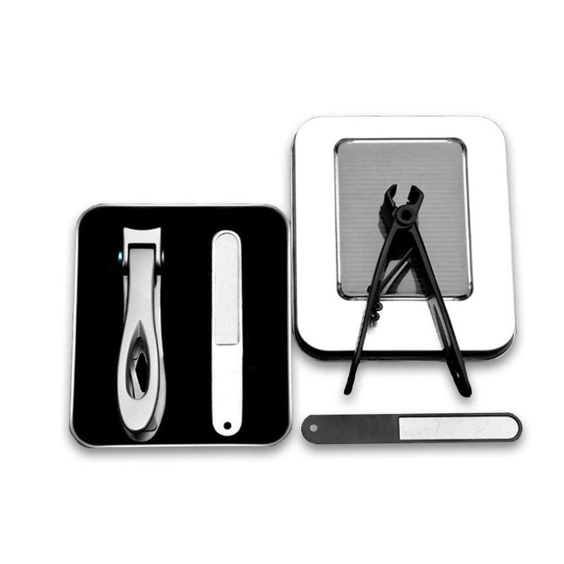 2 in 1 Nail Clipper Set Manicure Set Fingernail Clippers and Nail File (Black) Black - BeesActive Australia
