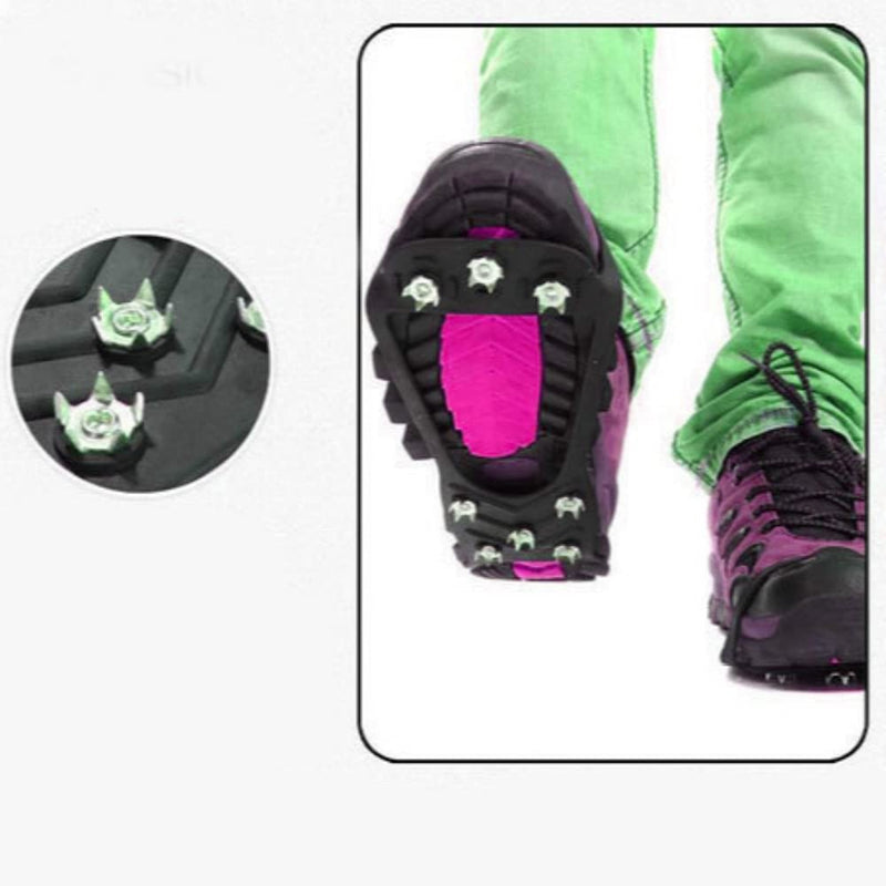 Spike shoes, spikes for shoes, anti-slip shoe spikes, ice grips, shoe claws, spikes, shoe spikes, ICE, hiking sports（black）L 8 Teeth - BeesActive Australia