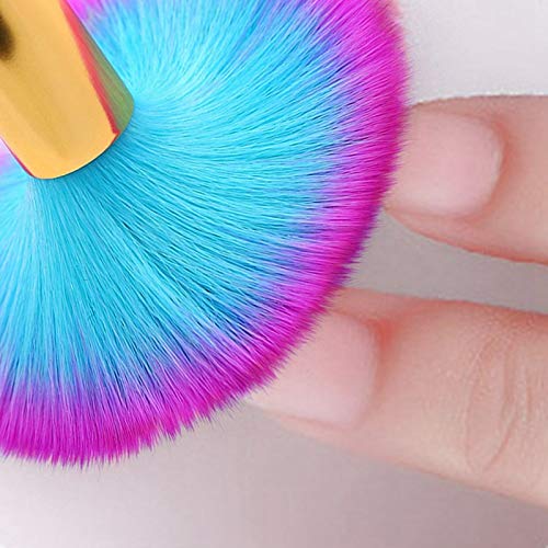 SILPECWEE 2Pcs Nail Art Dust Remover Powder Brush Set Makeup Dipping Powder Acrylic Nail Pen Manicure Cleaning Brushes Tools No1 - BeesActive Australia