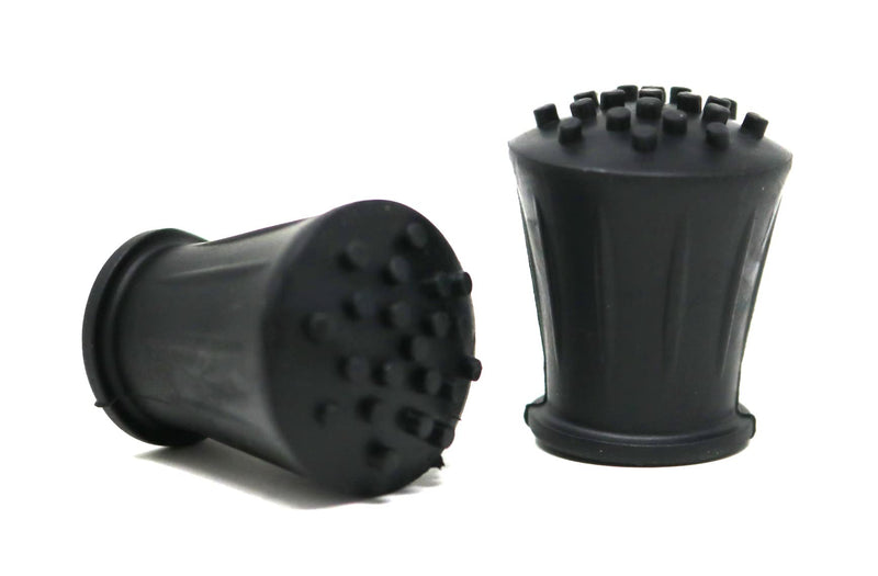 fiXte Heavy Duty Replacement Walking Stick Cane Crutch Hiking Pole Rubber End Ferrule Black 16mm (2) 2 - BeesActive Australia