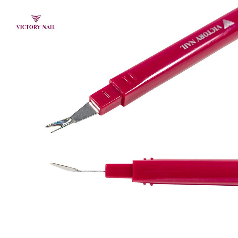 VICTORY NAIL 2PCS Victory Ceramic Stone Trimmer Pink Pusher - BeesActive Australia