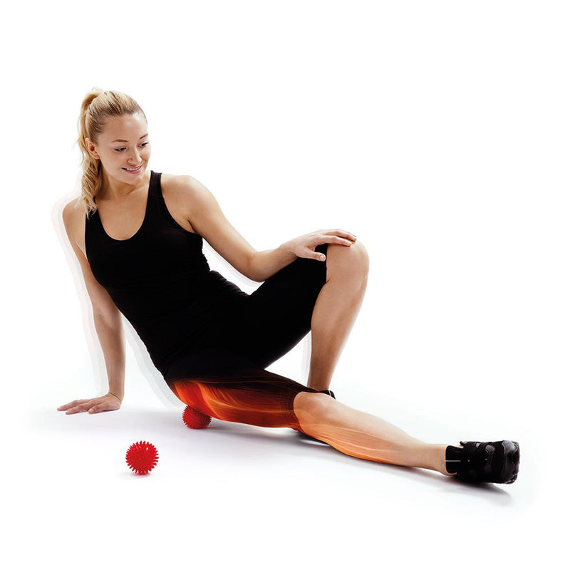 66fit 8cm Hard Spiky Massage Balls x 2pcs - Designed to Relieve Stress and Relax Tight Muscles, Trigger Point, Deep Tissue, Myofascial Release - BeesActive Australia