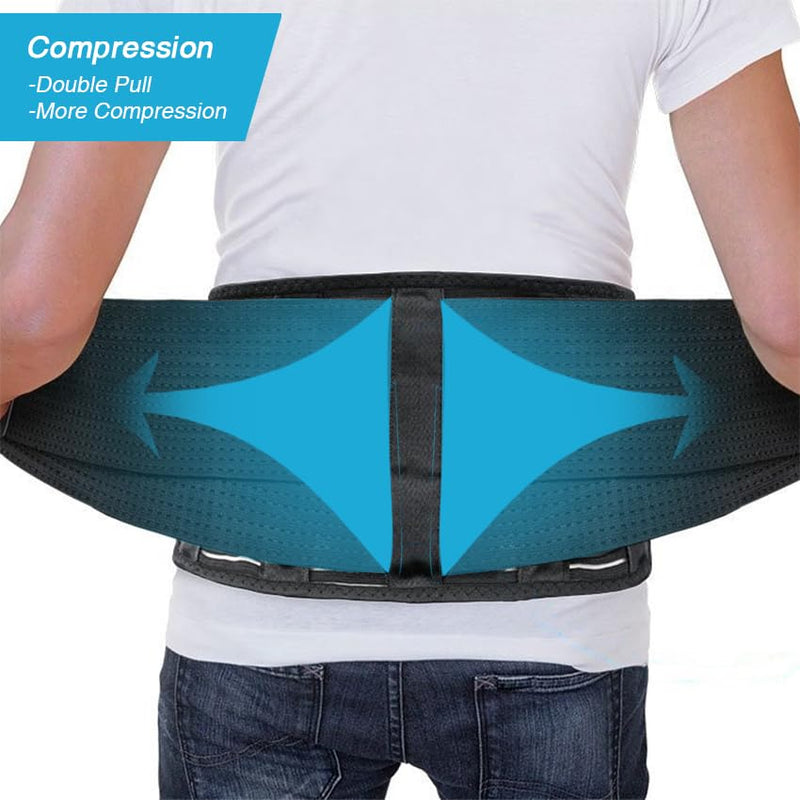 Breathable Mesh Back Support Brace for Men & Women | Abdominal Support Belt for Back Pain Relief |Magnetic Therapy Belt | Waist Trimmer | Lumbar Support Belt for Sciatica, Scoliosis, Spine Injury (M) M - BeesActive Australia