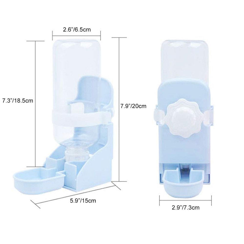Oncpcare 17oz Rabbit Water Feeder, Pet Cage Suspended Water Dispenser, Hanging Automatic Small Animal Water Bottle Bowl for Bunny Chinchilla Hedgehog Ferret Hamster Pink - BeesActive Australia