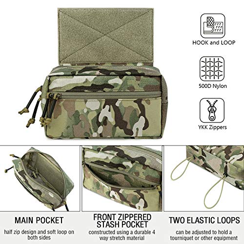 [AUSTRALIA] - KRYDEX Tactical Drop Pouch Sub Abdominal Carrying Kit Bag for Tactical Vest Chest Rig Multicam 