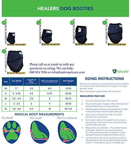 Healers Medical Dog Boots and Gauze Bandages, Box Set of 2 Boots with 2 Gauze Pads, Blue Medium 1 - BeesActive Australia