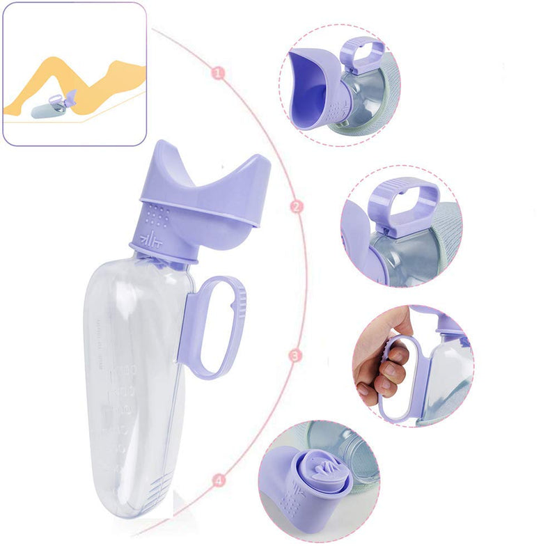 VOCA Urinals for Women Urine Container 700mL Spill Proof Urinary Chamb Female Portable Pee Wee Bottles Easy to Clean - BeesActive Australia