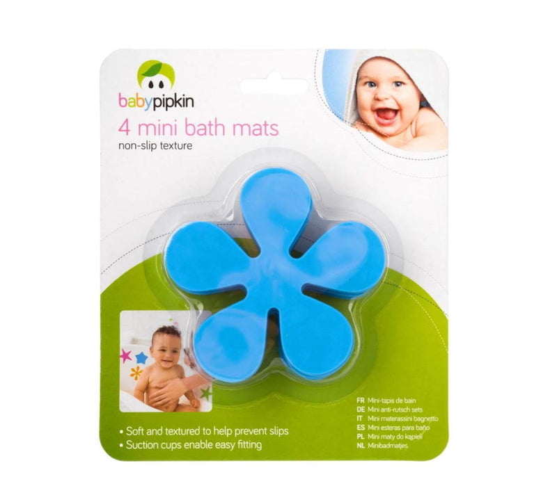 Non Slip Baby Bath Mats With Suction Pads Pack Of 16 Mini Child Safety Anti Slip Shower Mats Flower, Star, Foot, Star Fish (Flower) - BeesActive Australia