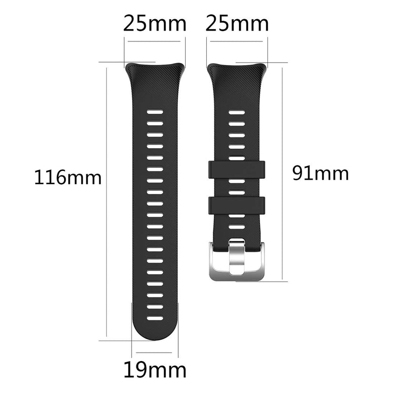 Compatible for Garmin Forerunner 45S Replacement Band, AWADUO Replacement Silicone Wrist Band Strap for Garmin Forerunner 45S/ 45, Soft and Durable(Silicone Black) - BeesActive Australia