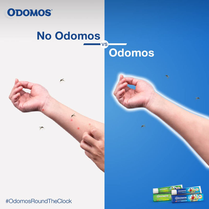 Odomos Naturals Non-Sticky Mosquito Repellent Cream | Aloevera + Citronella | Pack of 2 | 100g Each - BeesActive Australia