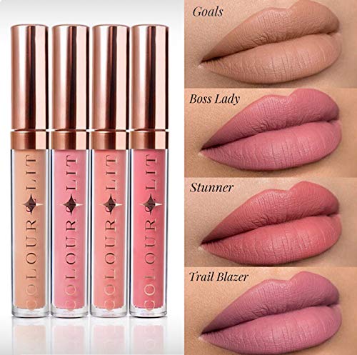 Colourlit Liquid Matte Lipstick, Smudge Proof Lipstick, Matte Finish Liquid Lip Makeup, Long Lasting Color, 0.16 Fl Oz, 1 Count (Trail Blazer) Trail Blazer - BeesActive Australia