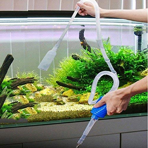Dependable Industries Aquarium Cleaner Siphon Pump Fish Tank Gravel Sand Cleaner with Long Nozzle with Water Flow Controller - BeesActive Australia