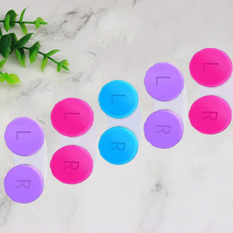6 Packs Contact Lens Cases, Contact Lenses Holder Box with Left/Right Caps for Home Travel Outdoor - BeesActive Australia