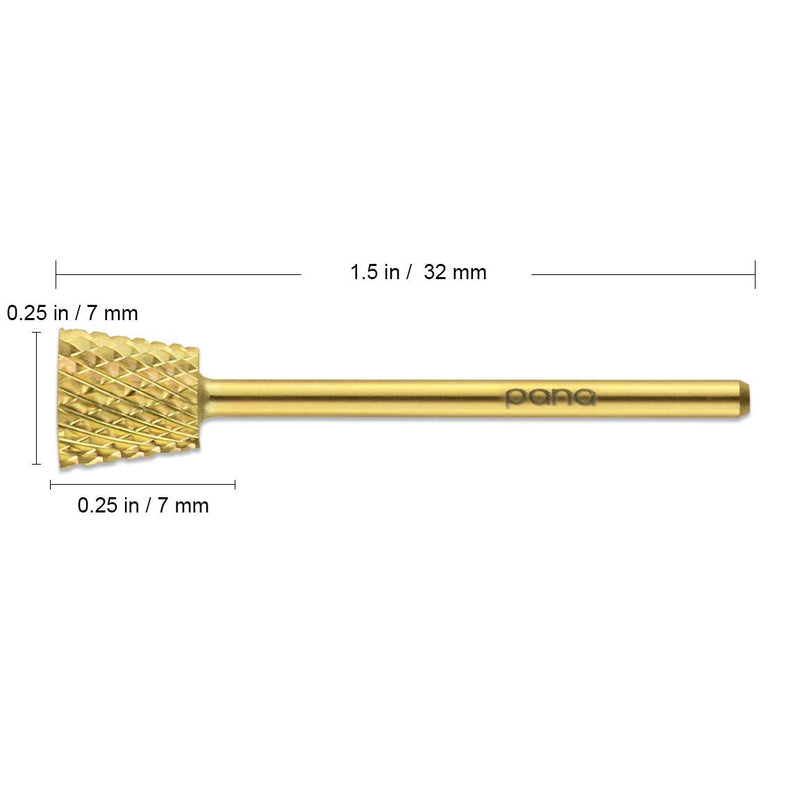 Pana 3/32" 4 Week Backfill Nail Carbide Bit - For Electric Dremel Drill Machine (Coarse, Gold (Inverted Backfill)) Coarse Gold (Inverted Backfill) - BeesActive Australia